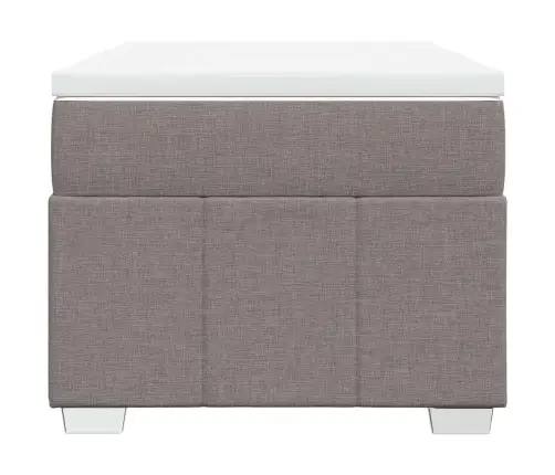 Atsperu Gultas Rāmis Ar Matraci, Pelēkbrūns, 100X200 Cm, Audums Vidaxl