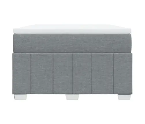 Atsperu Gulta Ar Matraci, Gaiši Pelēka Audums, 120X190 Cm Vidaxl