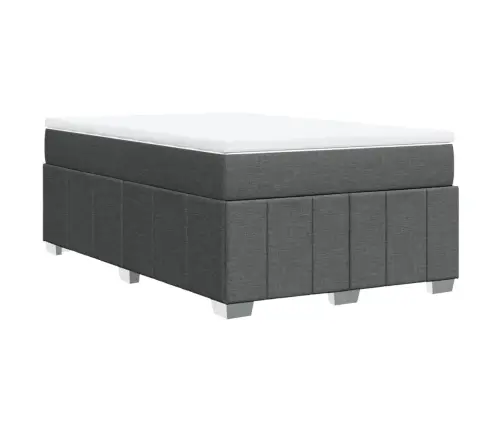Atsperu Gulta Ar Matraci, Tumši Pelēka Audums, 120X190 Cm Vidaxl