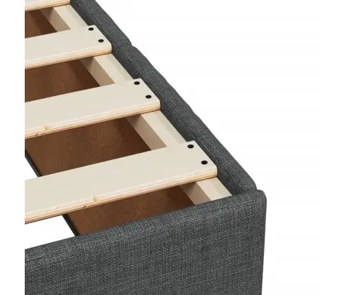 Atsperu Gulta Ar Matraci, Tumši Pelēka Audums, 120X190 Cm Vidaxl