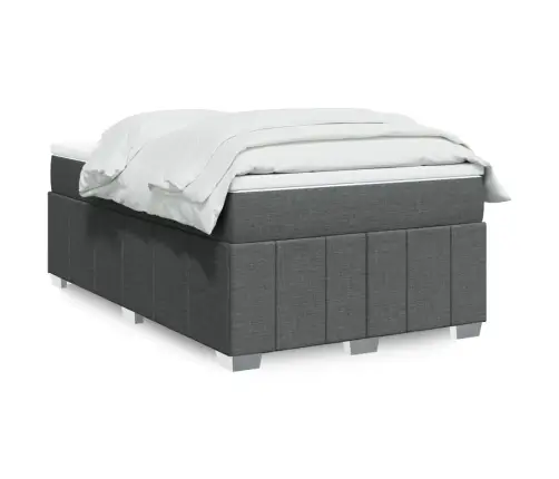 Atsperu Gulta Ar Matraci, Tumši Pelēka Audums, 120X190 Cm Vidaxl