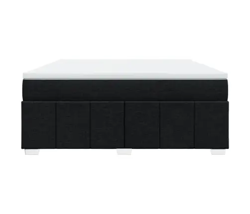 Lova Su Spyruoklėmis Ir Čiužiniu, Juoda, 180X200 cm Audinys