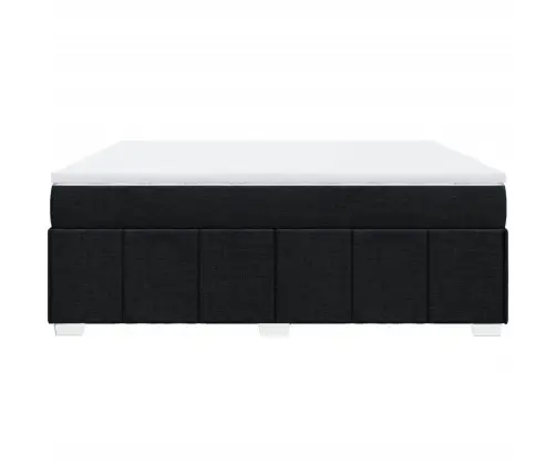 Lova Su Spyruoklėmis Ir Čiužiniu, Juoda, 180X200 cm Audinys