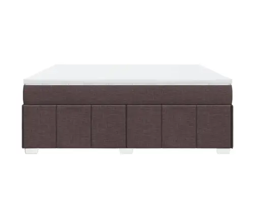 Atsperu Gulta Ar Matraci, Tumši Brūns, 180X200 Cm, Audums Vidaxl