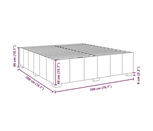 Atsperu Gulta Ar Matraci, Tumši Pelēka Audums, 200X200Cm Vidaxl