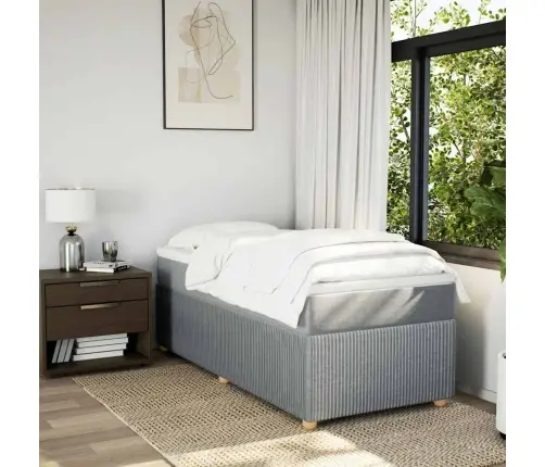 Kontinentaalvoodi Madratsiga, Helehall, 80X200 cm Kangas