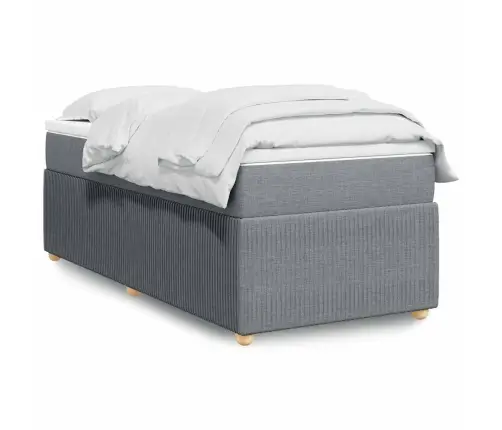 Kontinentaalvoodi Madratsiga, Helehall, 80X200 cm Kangas