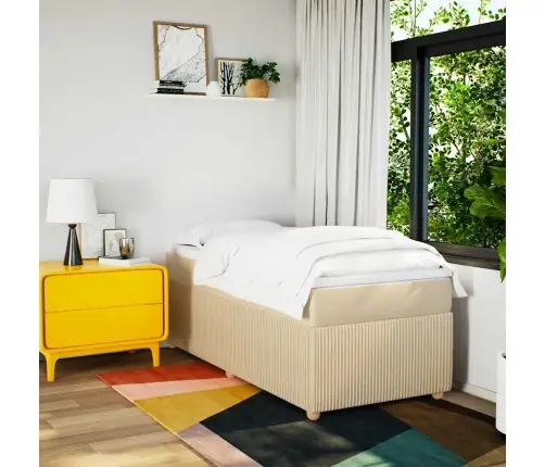 Kontinentaalvoodi Madratsiga, Kreemjas, 80X200 cm Kangas