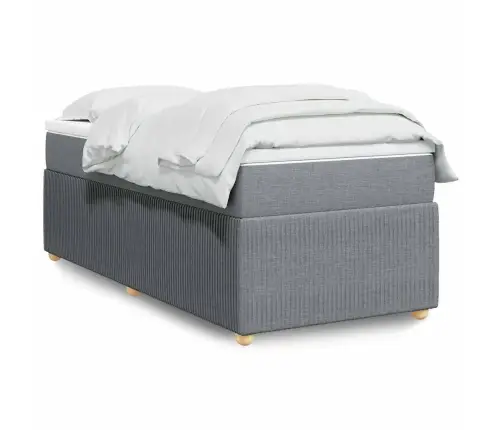 Kontinentaalvoodi Madratsiga, Helehall, 90X190 cm Kangas