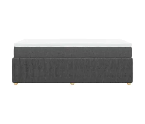 Lova Su Spyruoklėmis Ir Čiužiniu,Tamsiai Pilka,90X190cmAudinys