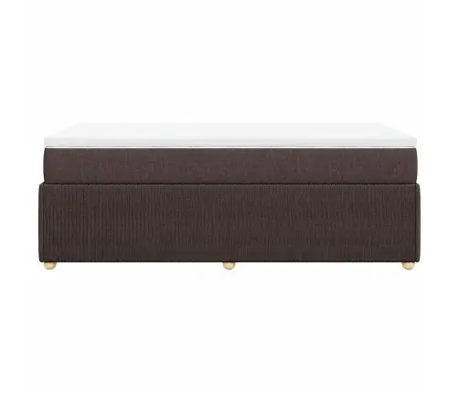 Lova Su Spyruoklėmis Ir Čiužiniu, Ruda, 90X190 cm Audinys