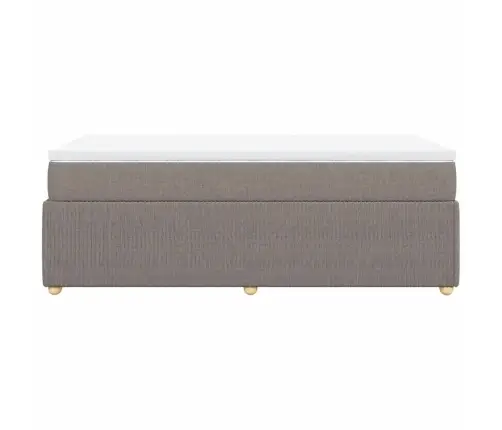 Lova Su Spyruoklėmis Ir Čiužiniu, Taupe, 90X190 cm Audinys