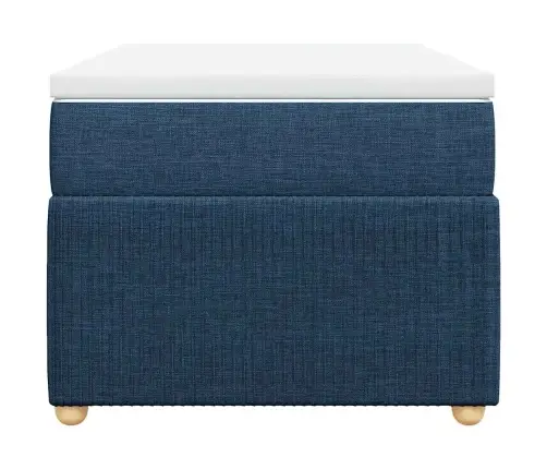 Atsperu Gultas Rāmis Ar Matraci, Zils, 90X190 Cm, Audums Vidaxl