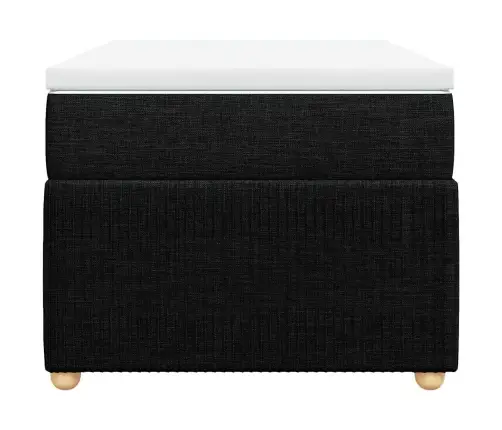 Lova Su Spyruoklėmis Ir Čiužiniu, Juoda, 90X200 cm Audinys