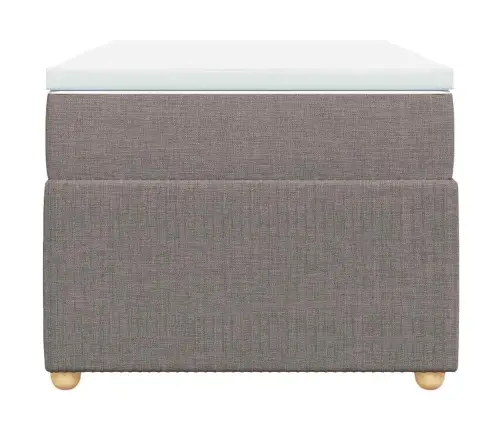 Atsperu Gultas Rāmis Ar Matraci, Pelēkbrūns, 100X200 Cm, Audums Vidaxl