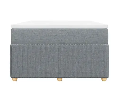 Lova Su Spyruoklėmis Ir Čiužiniu, Pilka, 120X190cm Audinys