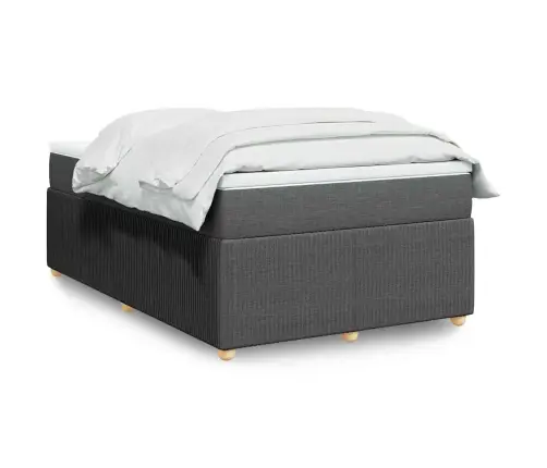 Atsperu Gulta Ar Matraci, Tumši Pelēka Audums, 120X190 Cm Vidaxl
