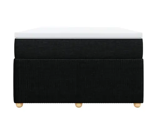 Lova Su Spyruoklėmis Ir Čiužiniu, Juoda, 120X190cm Audinys