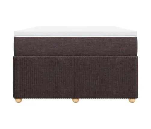 Atsperu Gulta Ar Matraci, Tumši Brūns Audums, 120X190 Cm Vidaxl