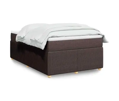 Atsperu Gulta Ar Matraci, Tumši Brūns Audums, 120X190 Cm Vidaxl