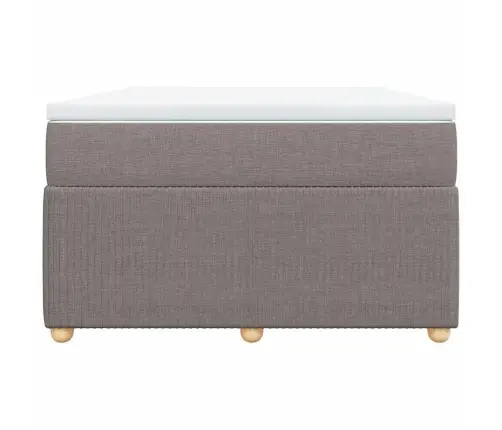 Atsperu Gulta Ar Matraci, Pelēkbrūns Audums, 120X190 Cm Vidaxl