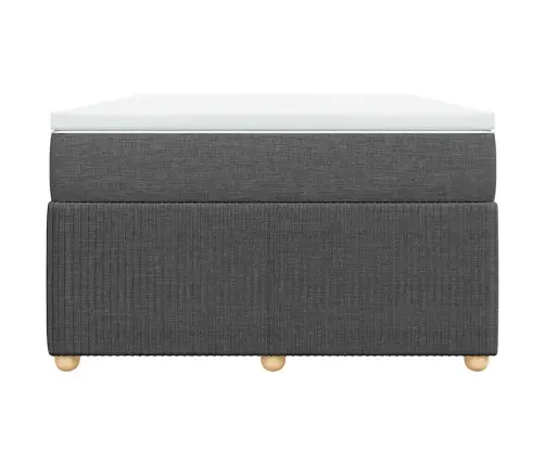 Atsperu Gulta Ar Matraci, Tumši Pelēka Audums, 120X200Cm Vidaxl