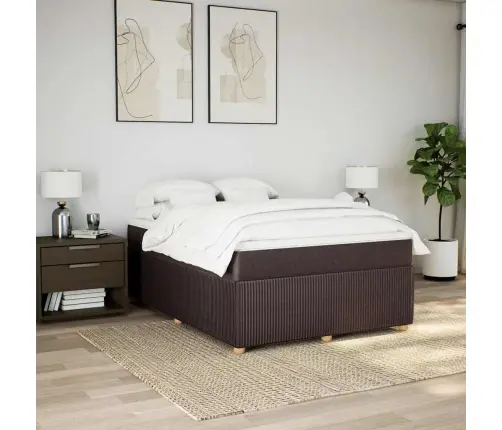 Kontinentaalvoodi Madratsiga, Tumepruun, 140X190 cm Kangas