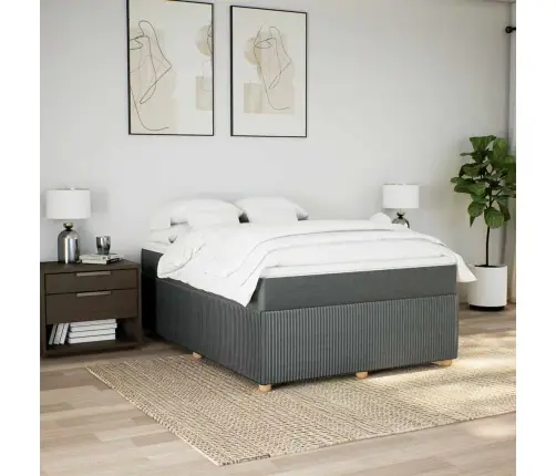 Kontinentaalvoodi Madratsiga, Tumehall, 140X200 cm Kangas