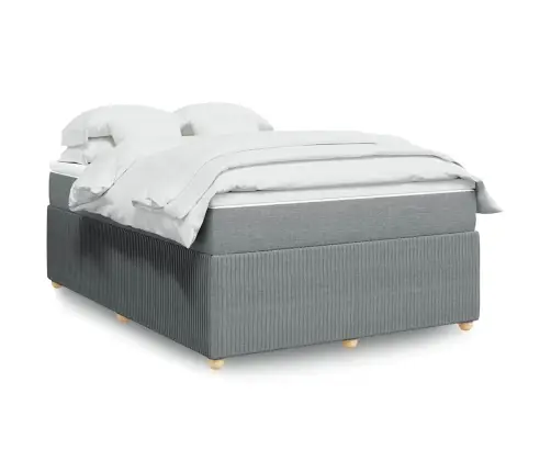 Kontinentaalvoodi Madratsiga, Helehall, 160X200 cm Kangas