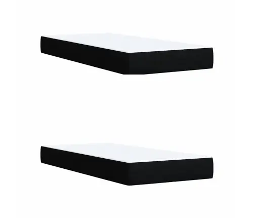 Atsperu Gultas Rāmis Ar Matraci, Melna Audums, 200X200 Cm Vidaxl