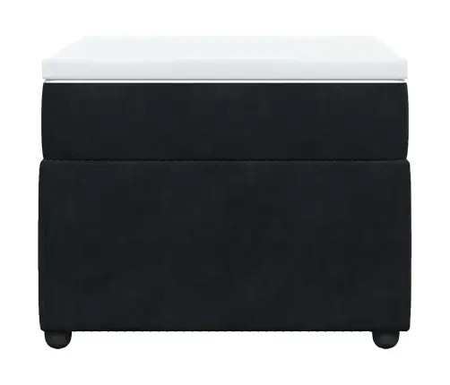 Kontinentaalvoodi Madratsiga, Must, 80X200 cm Samet