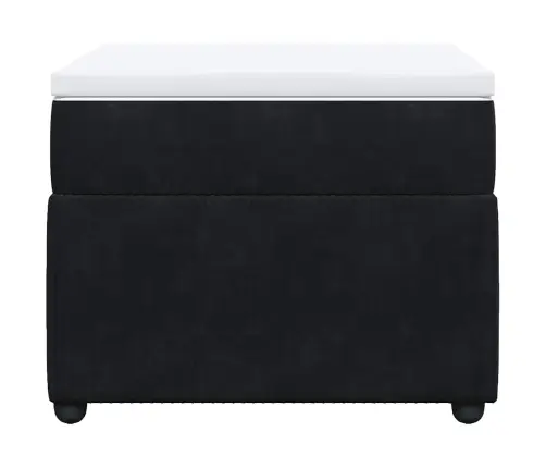 Kontinentaalvoodi Madratsiga, Must, 90X200 cm Samet