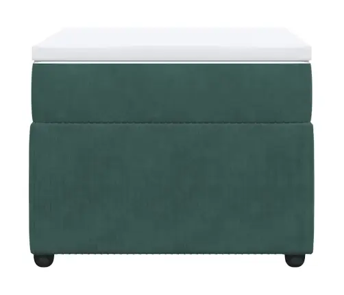 Lova Su Spyruoklėmis Ir Čiužiniu, Žalia, 90X200 cm Aksomas