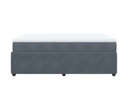 Kontinentaalvoodi Madratsiga, Tumehall, 120 X 190 cm Samet