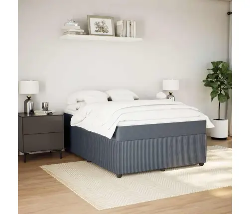 Kontinentaalvoodi Madratsiga, Tumehall, 160X200 cm Samet