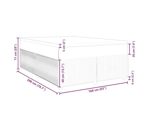 Atsperu Gulta Ar Matraci, Rozā Samts, 160X200 Cm Vidaxl