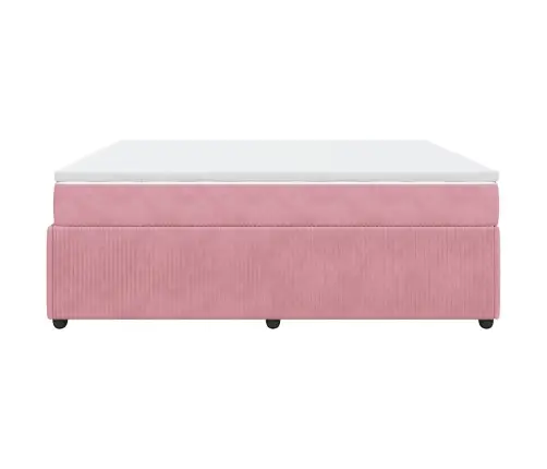 Kontinentaalvoodi Madratsiga, Roosa, 180X200 cm Samet