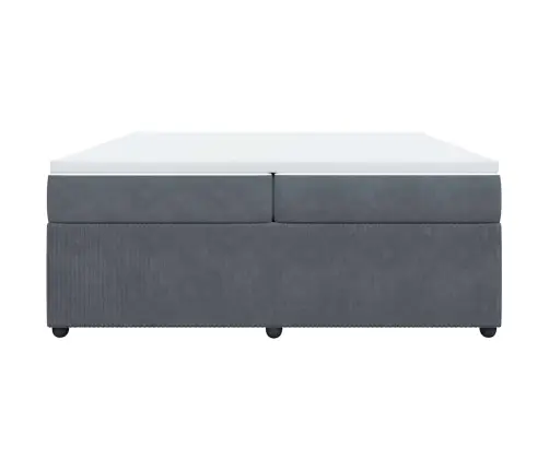 Kontinentaalvoodi Madratsiga, Tumehall, 200X200 cm Samet