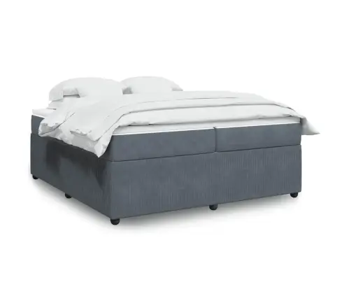 Kontinentaalvoodi Madratsiga, Tumehall, 200X200 cm Samet