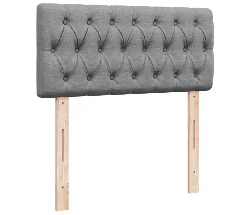 Atsperu Gultas Rāmis Ar Matraci, Gaiši Pelēka Audums, 80X200 Cm Vidaxl