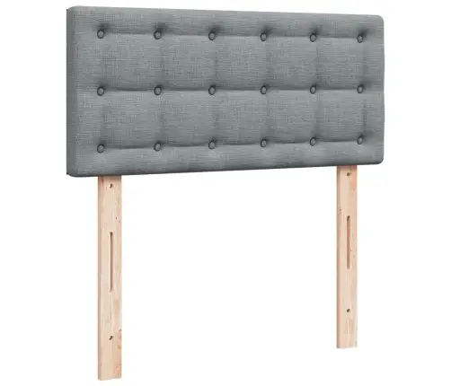 Lova Su Spyruoklėmis Ir Čiužiniu, Pilka, 80X200cm Audinys