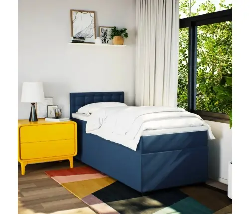 Kontinentaalvoodi Madratsiga, Sinine, 80X200 cm Kangas