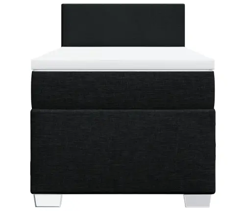 Atsperu Gulta Ar Matraci, Melna, 90X190 Cm, Audums Vidaxl