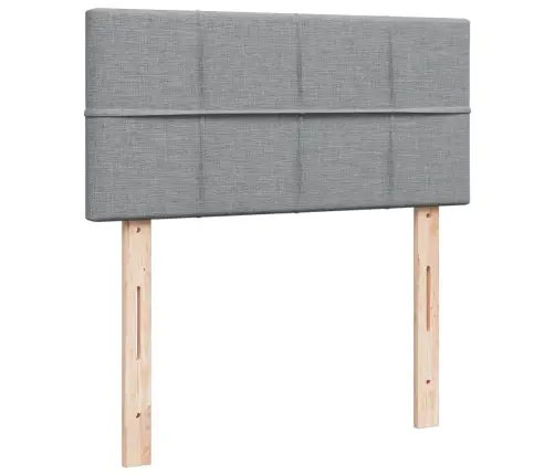 Lova Su Spyruoklėmis Ir Čiužiniu, Pilka, 90X190 cm Audinys