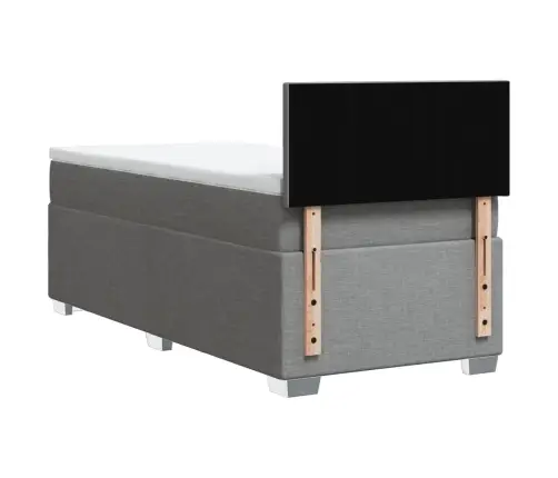 Lova Su Spyruoklėmis Ir Čiužiniu, Pilka, 90X200 cm Audinys