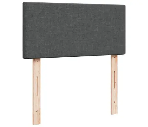 Lova Su Spyruoklėmis Ir Čiužiniu, Tamsiai Pilka, 90X200 Cm