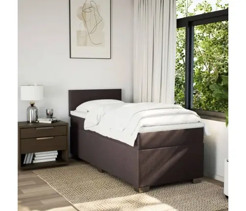 Kontinentaalvoodi Madratsiga, Tumepruun, 90X200 cm Kangas