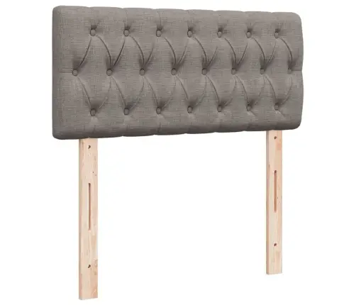 Atsperu Gultas Rāmis Ar Matraci, Pelēkbrūns, 100X200 Cm, Audums Vidaxl