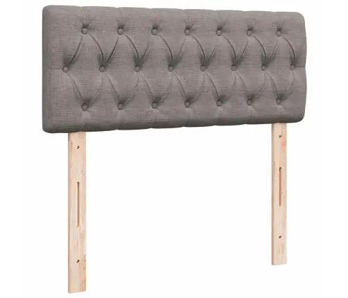 Atsperu Gulta Ar Matraci, Pelēkbrūns Audums, 120X190 Cm Vidaxl