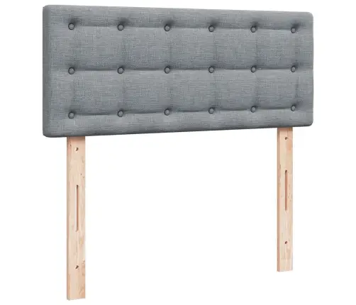 Atsperu Gulta Ar Matraci, Gaiši Pelēka Audums, 120X190 Cm Vidaxl